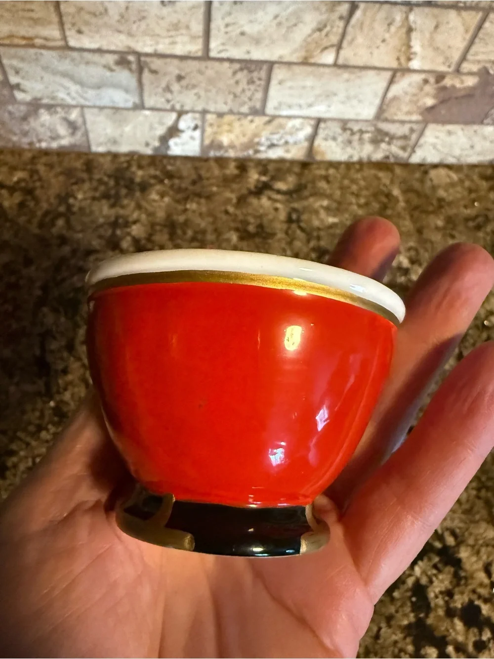 Dept 56 Christmas Tea Santa Reindeer Replacement Tea Cups 3 Jolly St. Nick